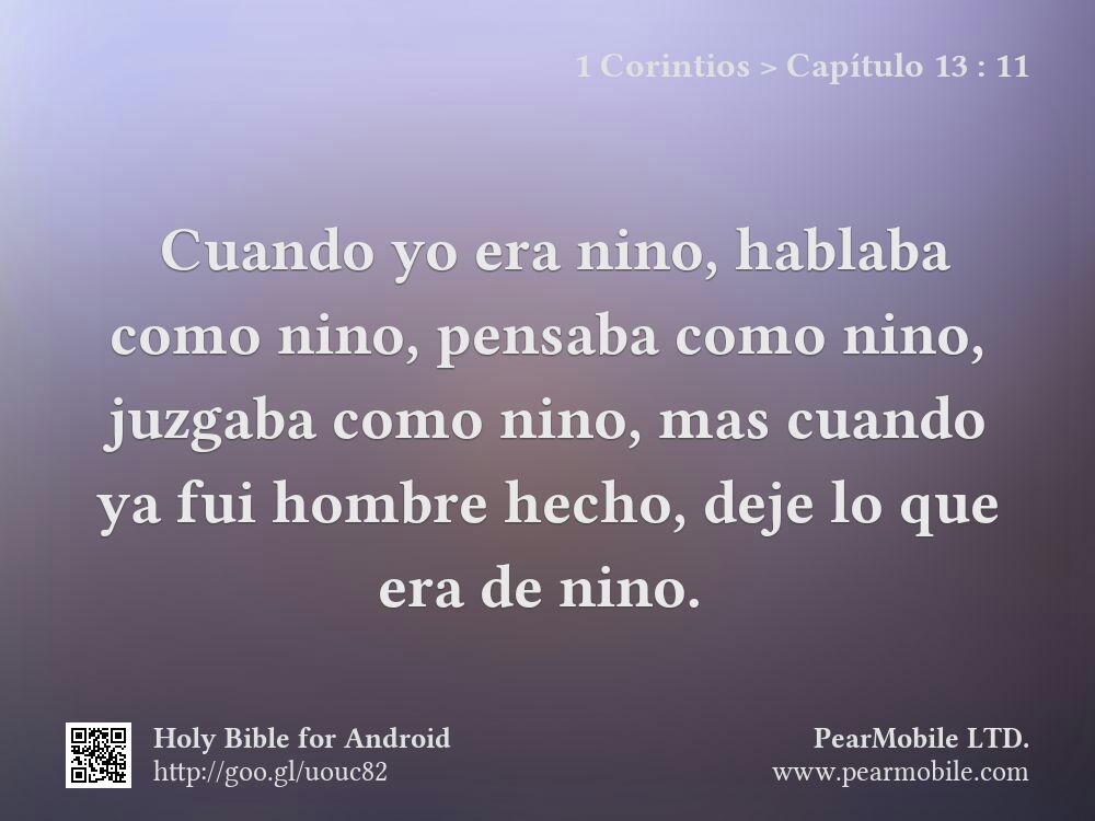 1 Corintios, Capítulo 13:11